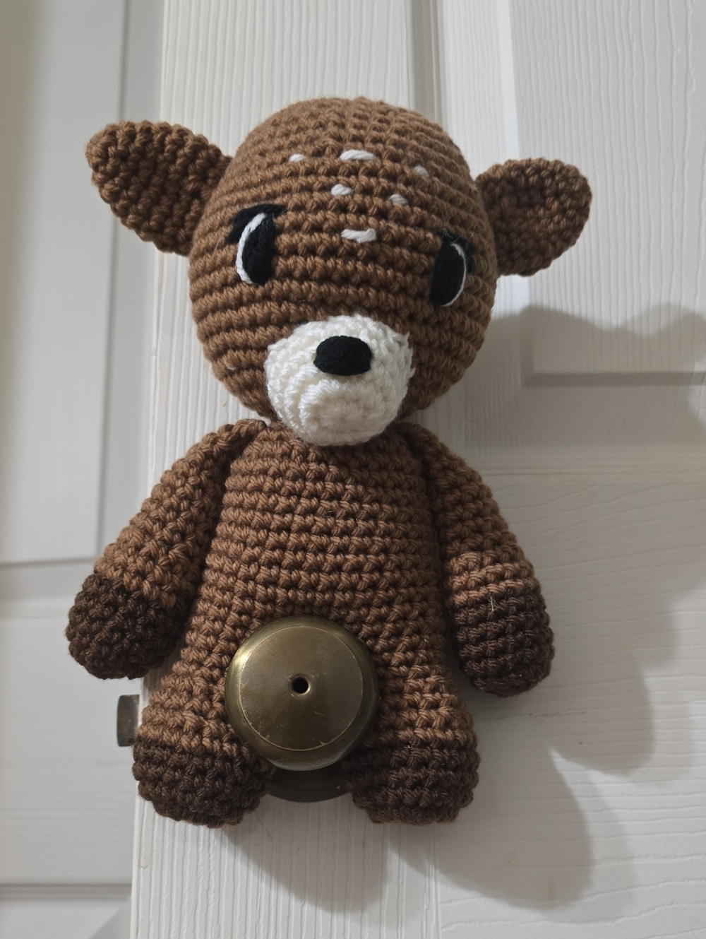 Handmade Brown Crochet Deer Plush Toy - Kids Toy